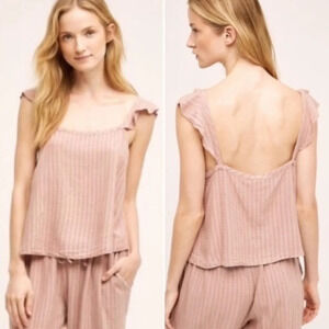 Anthropologie Saturday Sunday • Flutter Sleeve Top